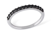 A231-03434: LDS WED RG .29 BLK DIAS TW
