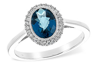 A234-65207: LDS RG 1.27 LONDON BLUE TOPAZ 1.42 TGW