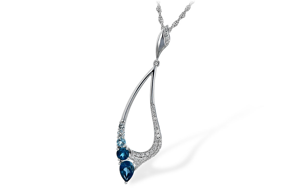 A234-70652: NECK .83 BLUE TOPAZ 1.00 TGW