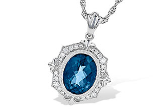 A235-62470: NECK 3.00 LONDON BLUE TOPAZ 3.16 TGW