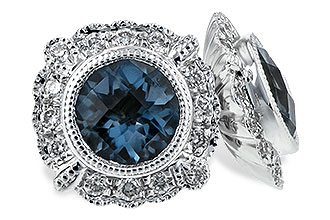B234-66116: EARR 1.03 BLUE TOPAZ 1.17 TGW