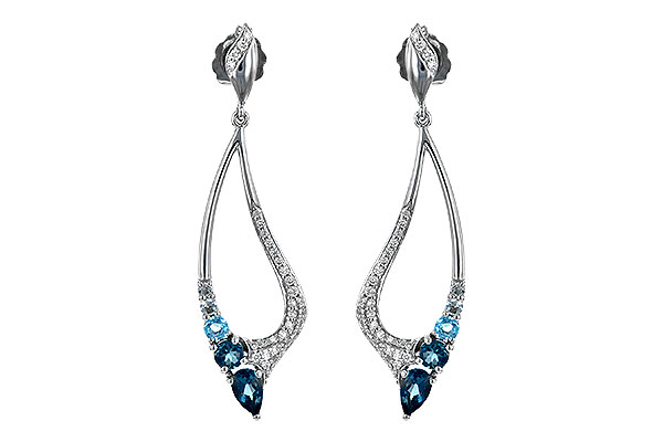 B234-70652: EARR .98 BLUE TOPAZ 1.25 TGW