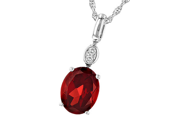 B235-62543: NECK 2.90 GARNET 2.93 TGW