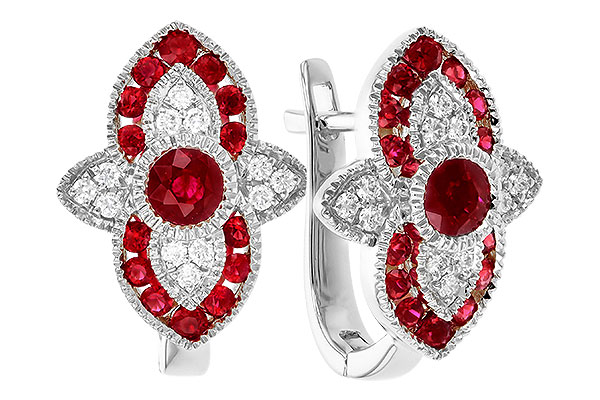 B319-18852: EARR .78 TW RUBY .90 TGW