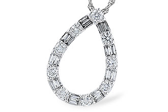 B319-22470: NECKLACE .21 TW BAG .65 TW