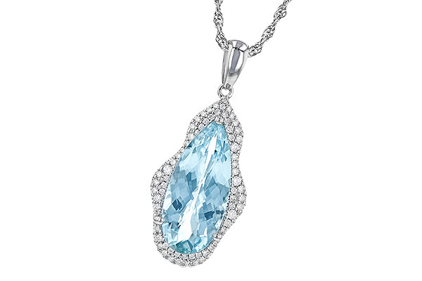 C235-60670: NECK 3.97 AQUAMARINE 4.20 TGW