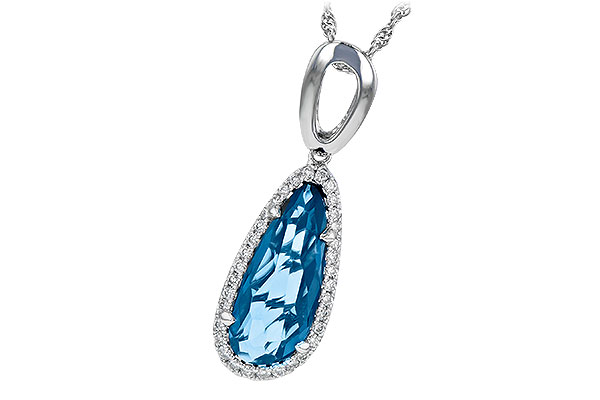 C235-62461: NECK 3.31 LONDON BLUE TOPAZ 3.50 TGW