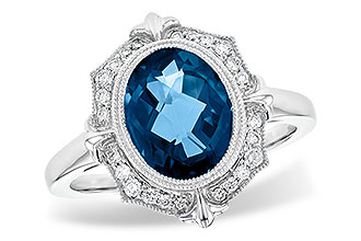 C235-62470: LDS RG 3.00 LONDON BLUE TOPAZ 3.16 TGW