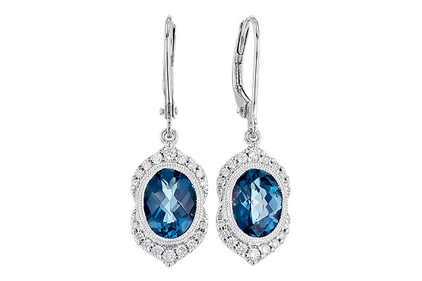 C318-36161: EARR 2.45 LONDON BLUE TOPAZ 2.64 TGW