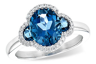 D235-60697: LDS RG 3.04 TW LONDON BLUE TOPAZ 3.20 TGW