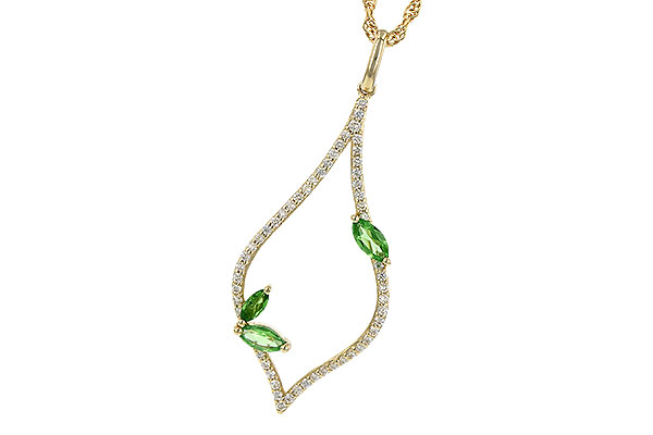 D235-61625: NECK .35 GREEN GARNET .55 TGW