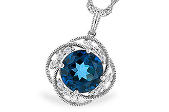 D319-21616: NECK 2.90 LONDON BLUE TOPAZ 3.05 TGW (9MM LBT)