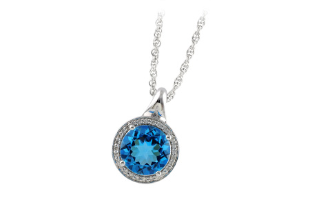 E232-85270: NECK 3.87 BLUE TOPAZ 4.01 TGW