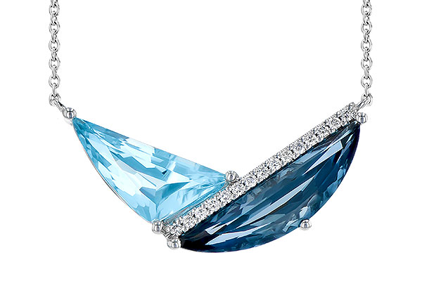 E318-30697: NECK 4.66 BLUE TOPAZ 4.75 TGW (18")