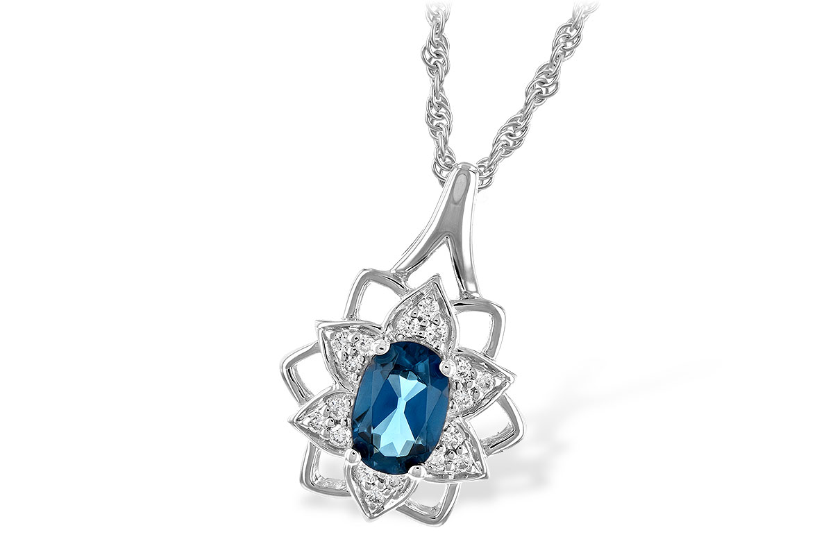 F234-70652: NECK .47 BLUE TOPAZ .56 TGW