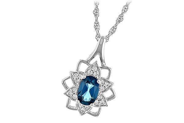 F234-70652: NECK .47 BLUE TOPAZ .56 TGW