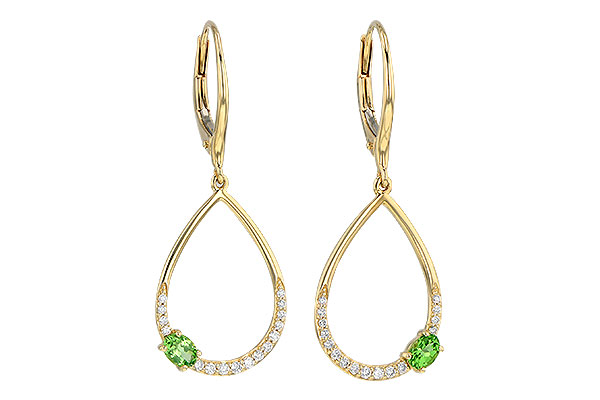 F235-62515: EARR .33 GREEN GARNET .49 TGW