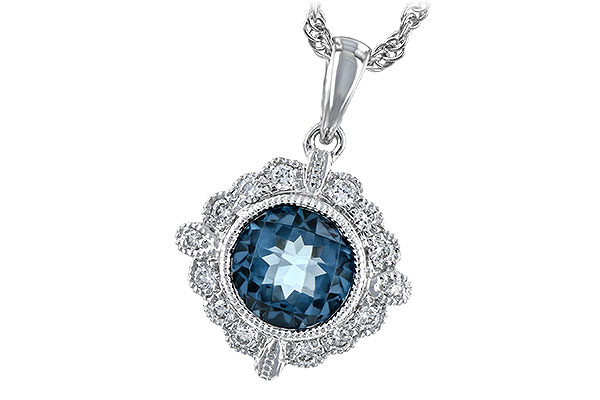 G234-67052: NECK .98 BLUE TOPAZ 1.10 TGW