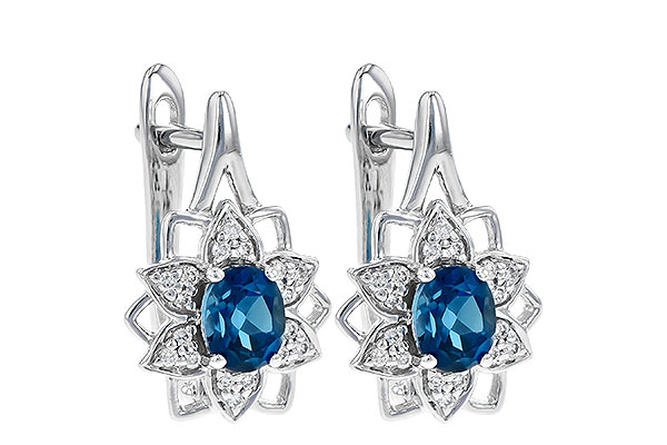 G234-70652: EARR .76 BLUE TOPAZ .89 TGW