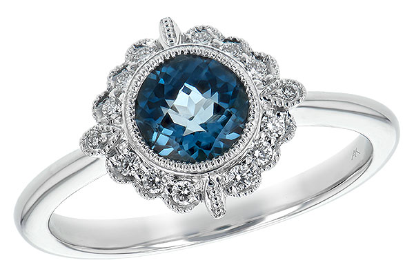 K234-65215: LDS RG .93 BLUE TOPAZ 1.05 TGW