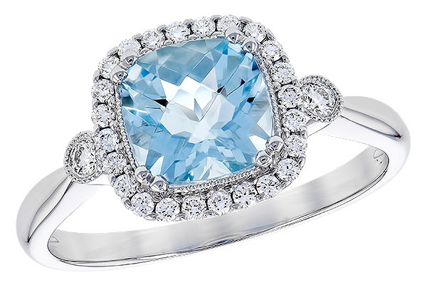 K319-18833: LDS RG 1.23 AQUAMARINE 1.40 TGW (7MM AQUA)
