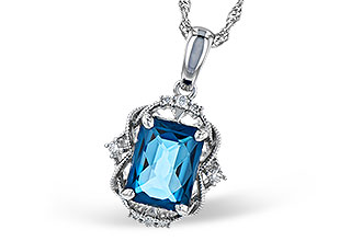 L318-30670: NECK 1.68 LONDON BLUE TOPAZ 1.73 TGW (8x6MM LBT)