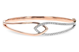 M234-71624: BANGLE BRACELET .50 TW (ROSE & WG)