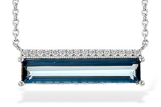 M235-60688: NECK 2.70 LONDON BLUE TOPAZ 2.80 TW
