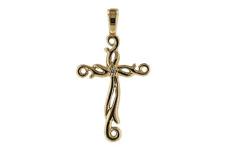 A051-95225: CROSS PENDANT .01 BR