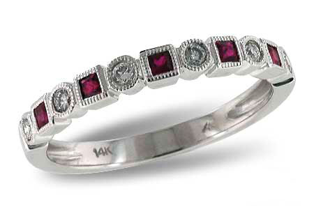 A141-97998: LDS WED RG .18 RUBY .30 TGW