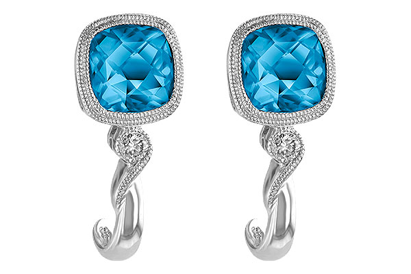 A232-88907: EARR 2.10 BLUE TOPAZ 2.14 TGW