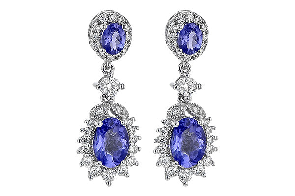 A235-60725: EARR 1.80 TW TANZANITE 2.33 TGW