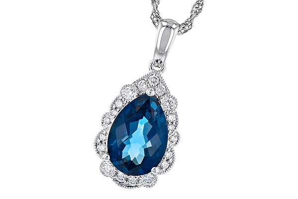 A318-34352: NECK 2.25 LONDON BLUE TOPAZ 2.40 TGW (10x7 PS)