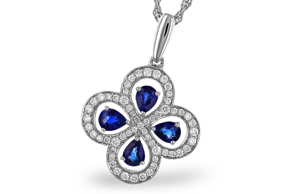 A320-11589: NECKLACE .68 SAPPHIRE TW .96 TGW