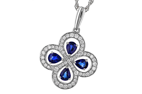 A320-11589: NECKLACE .68 SAPPHIRE TW .96 TGW