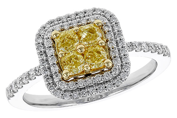 A320-13398: LDS RG .52 FANCY YELLOW DIAMONDS .85 TW