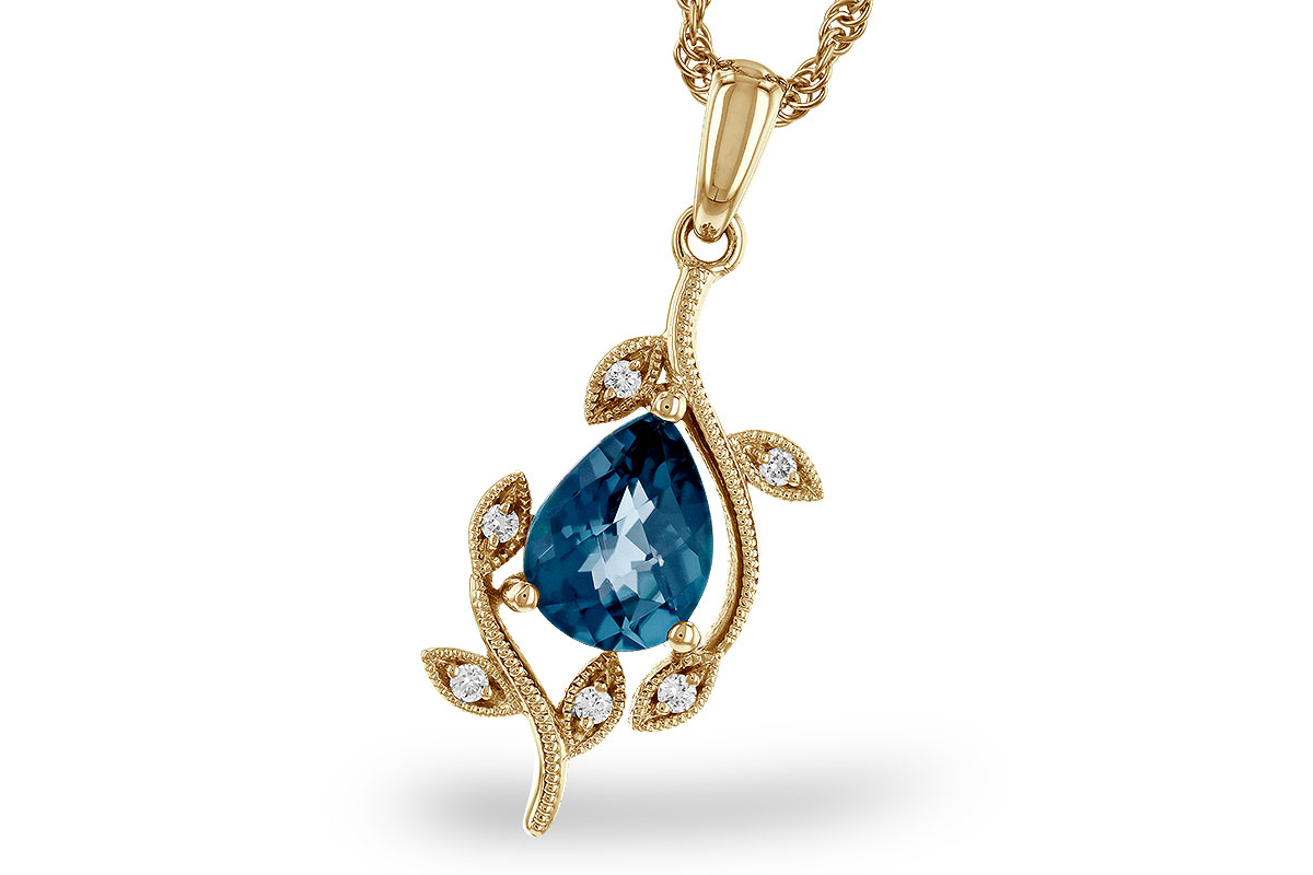 A320-13425: NECK 1.20 LONDON BLUE TOPAZ 1.25 TGW (8x6MM LBT)