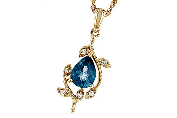 A320-13425: NECK 1.20 LONDON BLUE TOPAZ 1.25 TGW (8x6MM LBT)