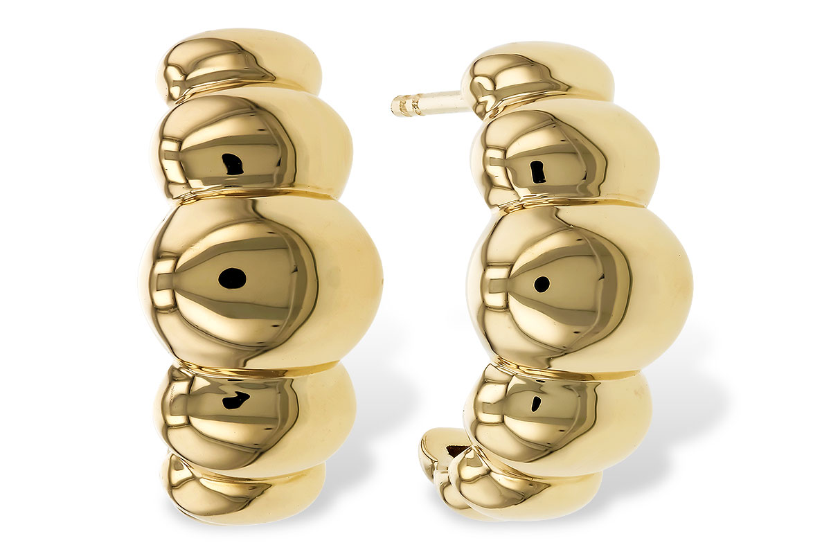 A320-15234: GOLD EARRINGS (18MM)