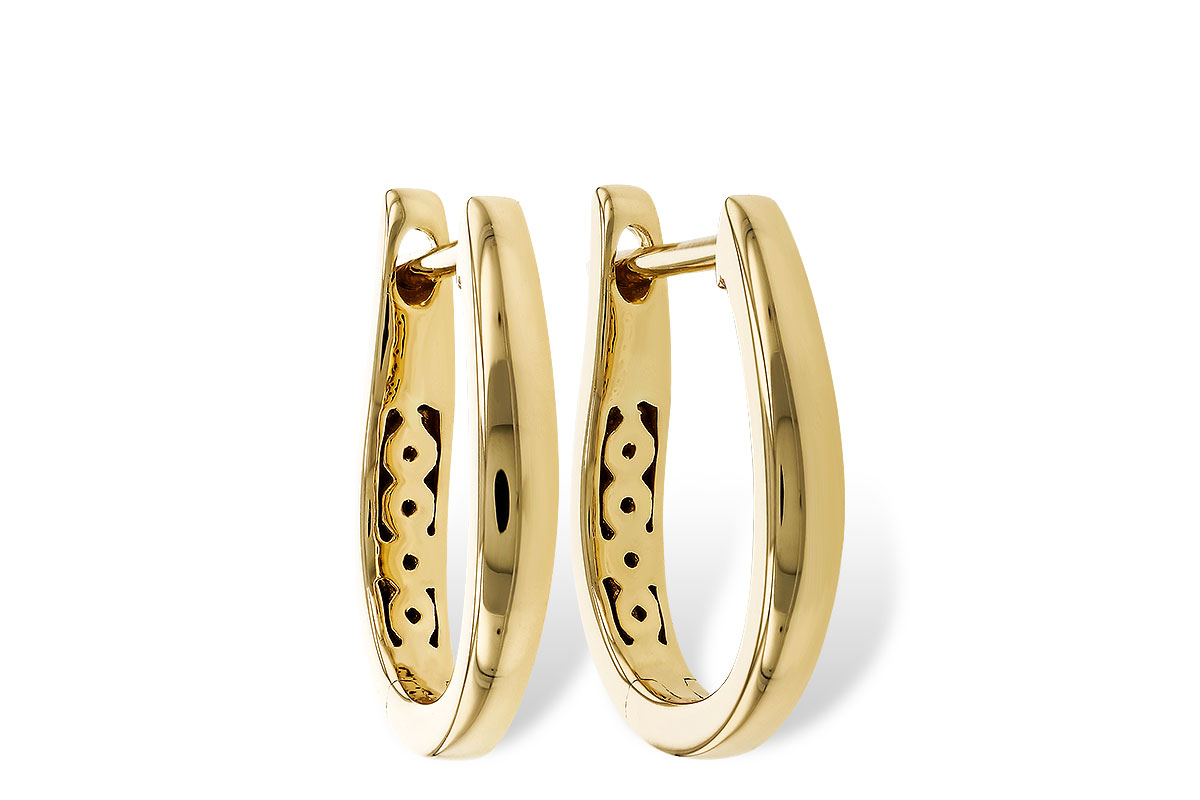A320-15252: GOLD EARRINGS (15MM)