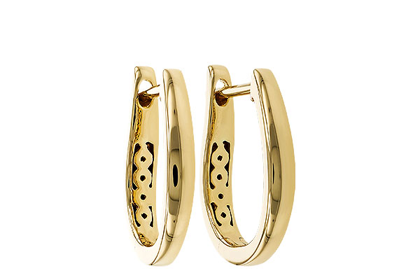 A320-15252: GOLD EARRINGS (15MM)