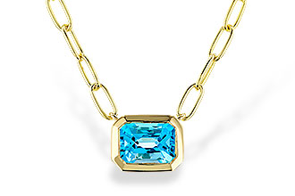A320-15261: NECKLACE 1.20 SWISS BLUE TOPAZ (18")