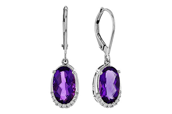 A320-17089: EARRINGS 2.70 TW AMETHYST 2.78 TGW (10x6MM OV)
