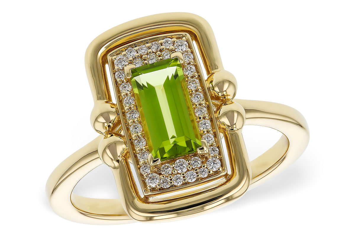 A320-17925: LDS RG .72 PERIDOT .84 TGW (8x4MM PER)