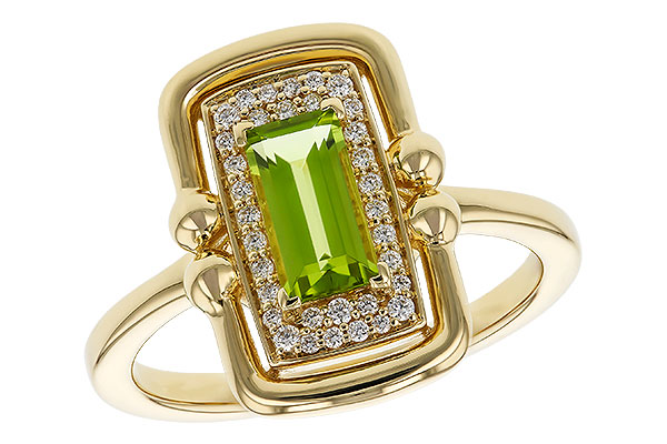 A320-17925: LDS RG .72 PERIDOT .84 TGW (8x4MM PER)