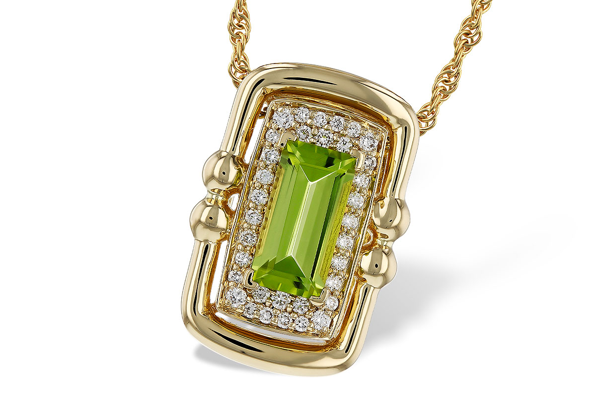 A320-17943: NECKLACE .72 PERIDOT .84 TGW (8x4MM PER)