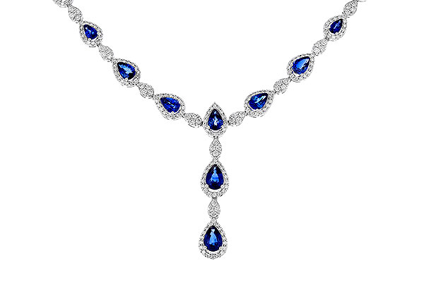 A320-17961: NECKLACE 4.82 TW SAPPHIRE 7.02 TGW (17")