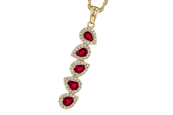 A320-17998: NECKLACE .90 TW RUBY 1.14 TGW