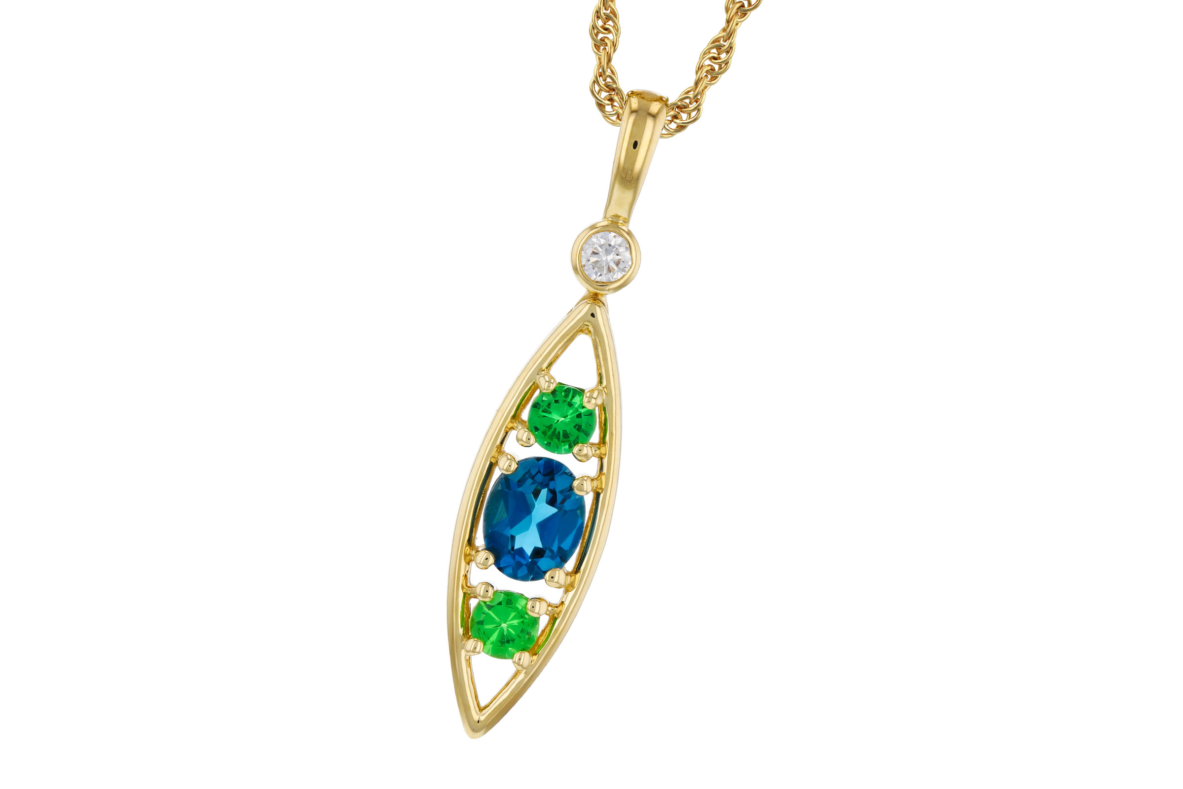 A321-02498: NECKLACE .54 SEMI-PREC (LBT & GR.GT) .58 TGW