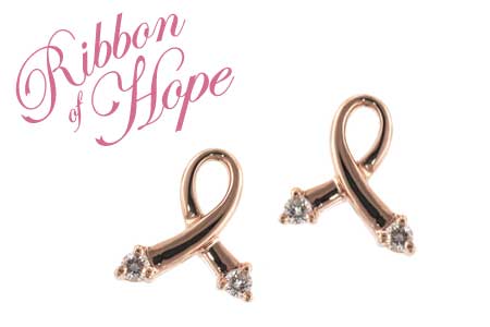 B045-63416: PINK GOLD EARRINGS .07 TW